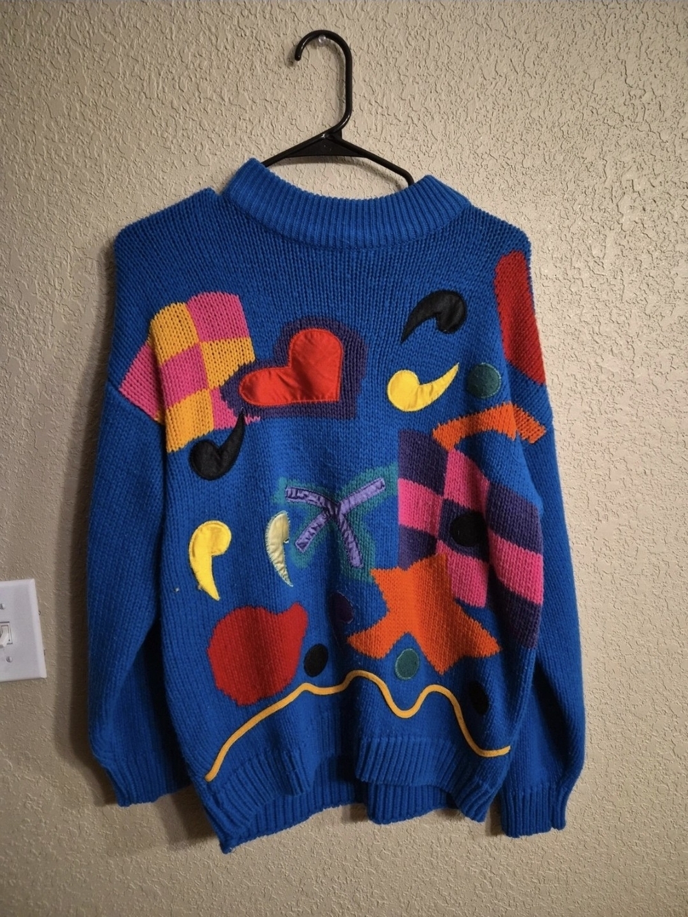 Blue Abstract Cherry Stix Women's Sweater